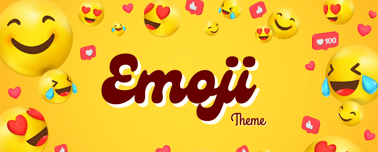 Emoji theme birthday decoration