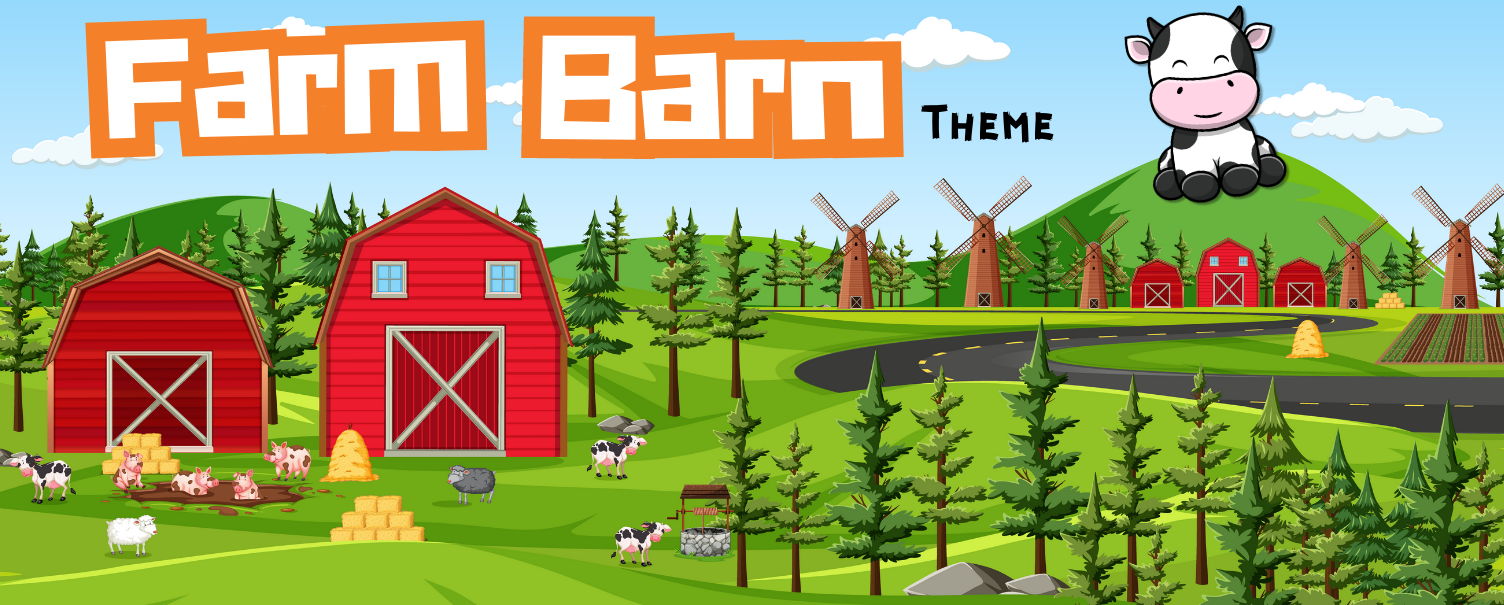 Farm Barn theme birthday decoration