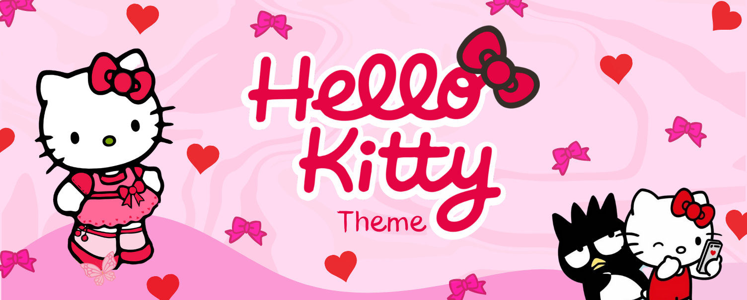 Hello Kitty theme birthday decoration