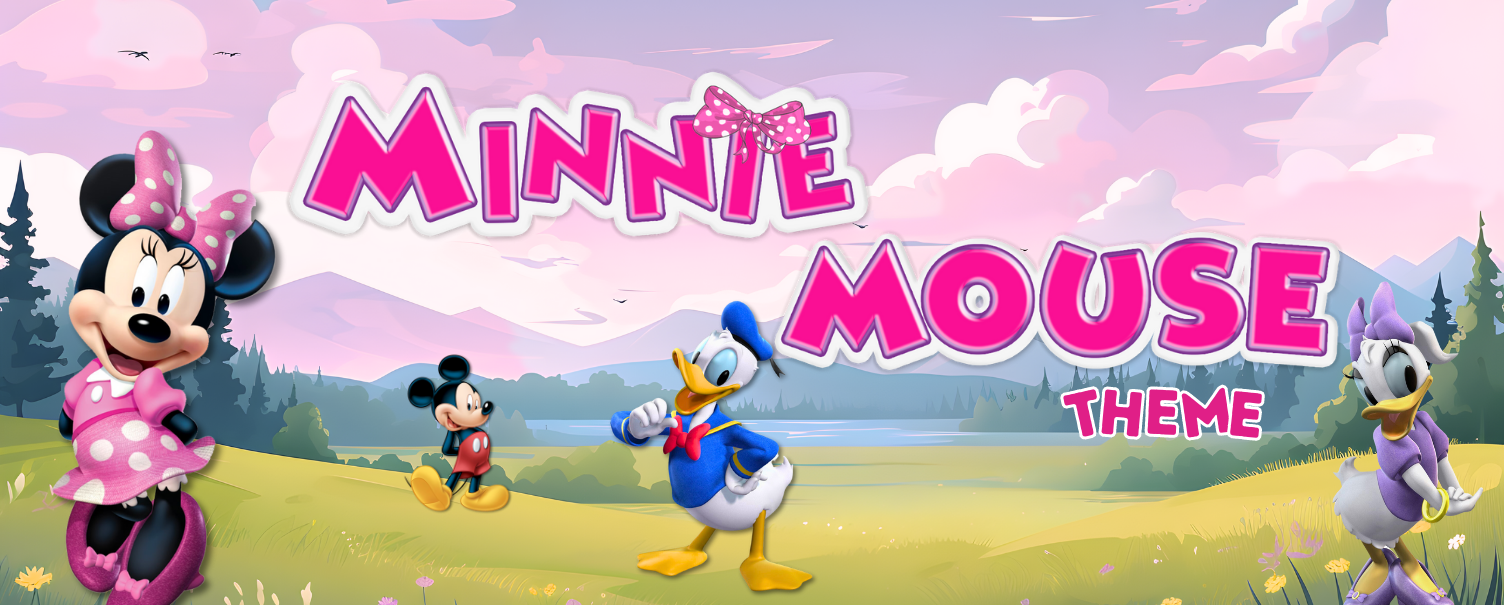 Minnie Mouse theme birthday decoration