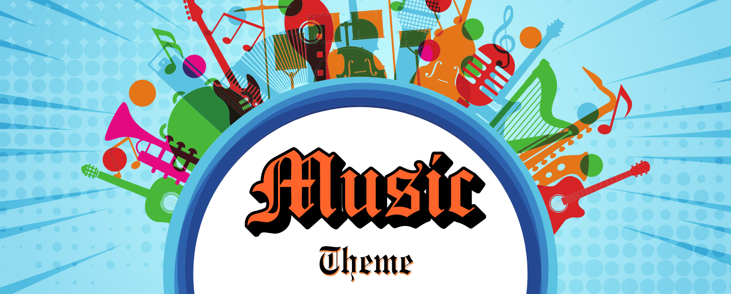 Music theme birthday decoration