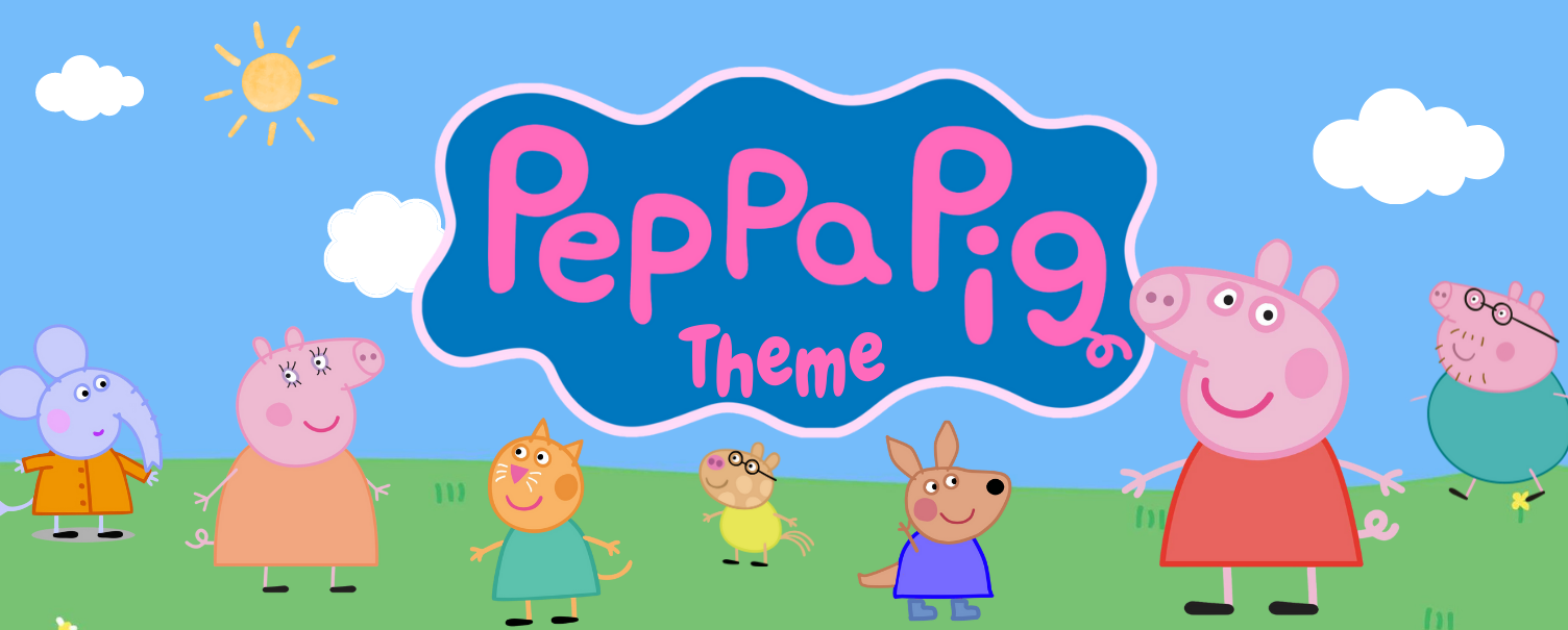 Peppa Pig theme birthday decoration