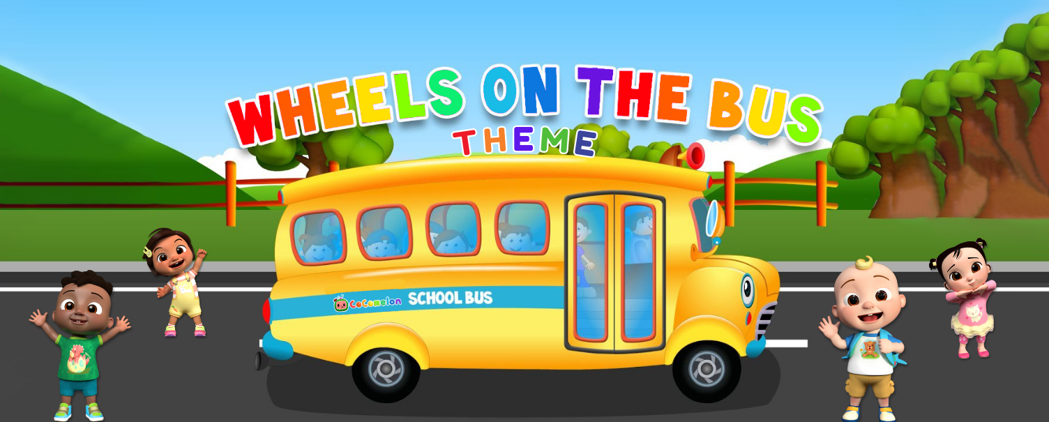 Wheels on the Bus theme birthday decoration