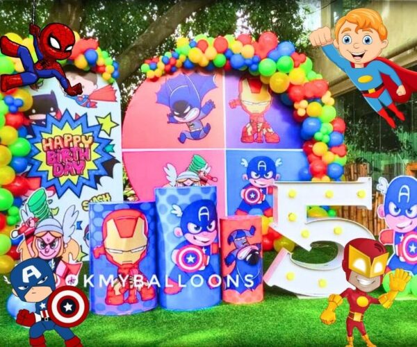 Little Superhero Theme Party Decorations