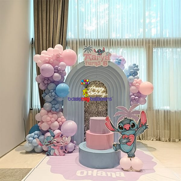 stitch theme birthday backdrop